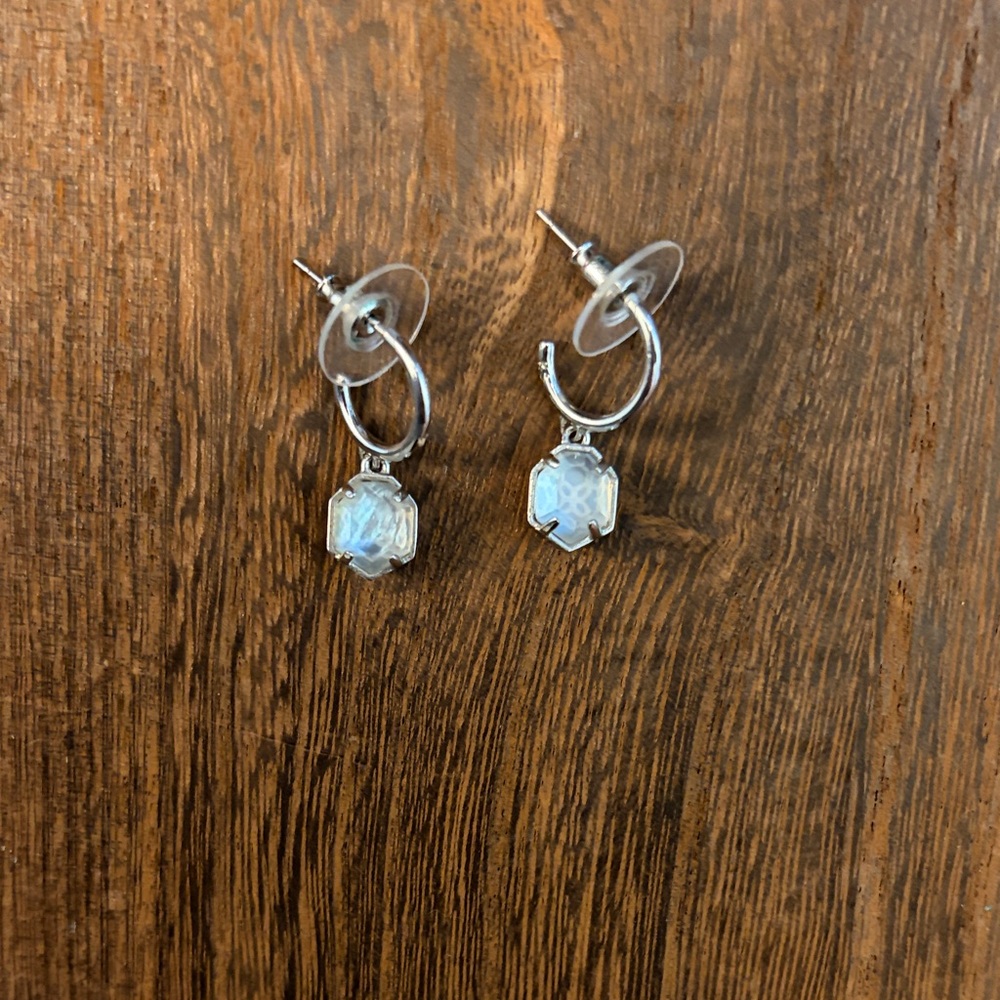 Kendra Scott silver Huggies hoops